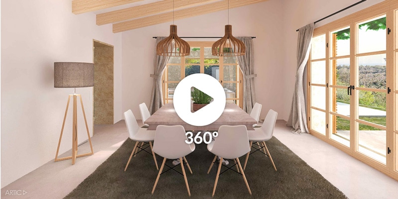 Artic 3d realidad virtual render vivienda Son Maciá